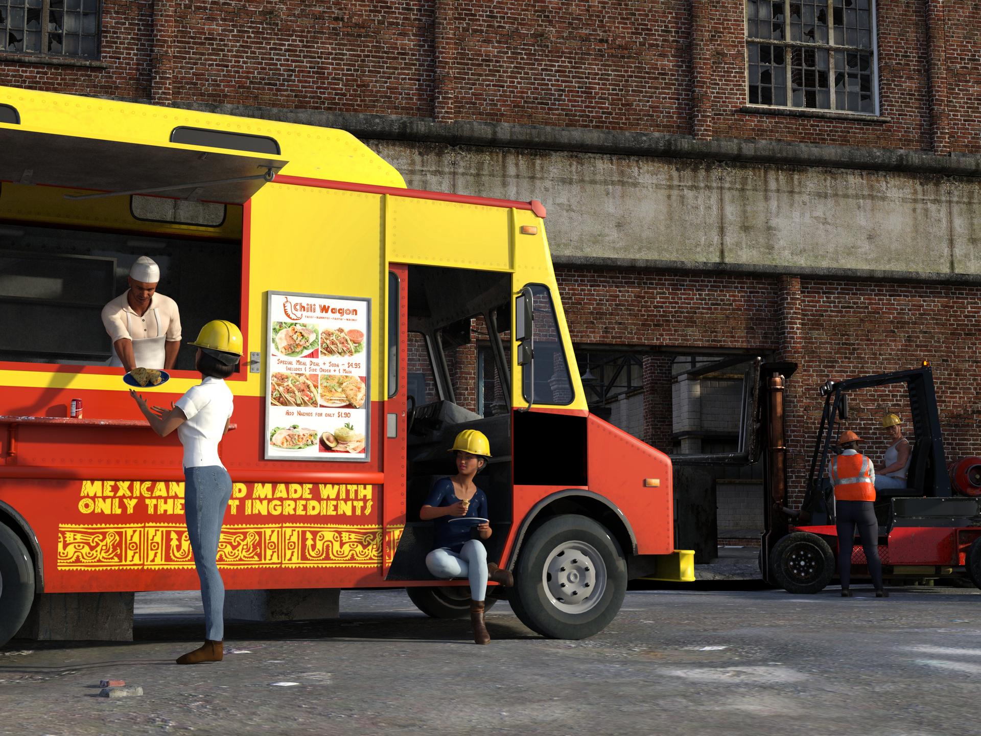 Street Food: Chili Truck at Construction Site